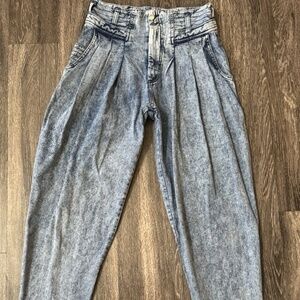 Vtg Z Cavaricci Jeans Women's High Rise Pleated Tapered Baggy Harem 80s Size 31